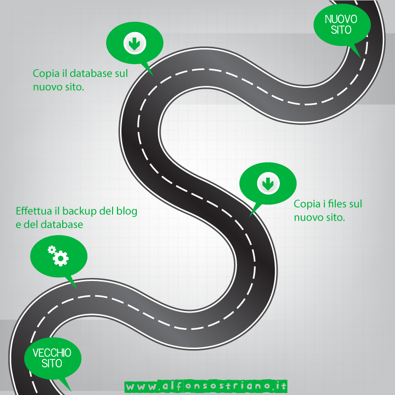 Infografica trasferire sito web senza plugin