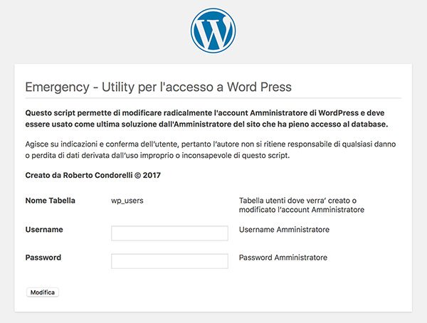 Password WordPress dimenticata? tutti i metodi per resettarla