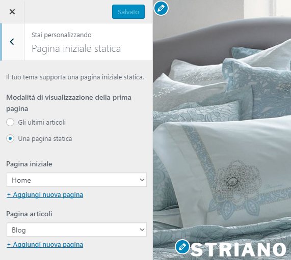 Tema gratuito WordPress Twenty Seventeen: landing page per e-commerce