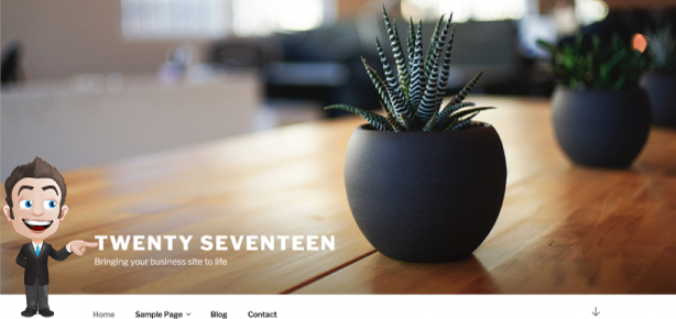 Tema gratuito WordPress Twenty Seventeen: landing page per e-commerce