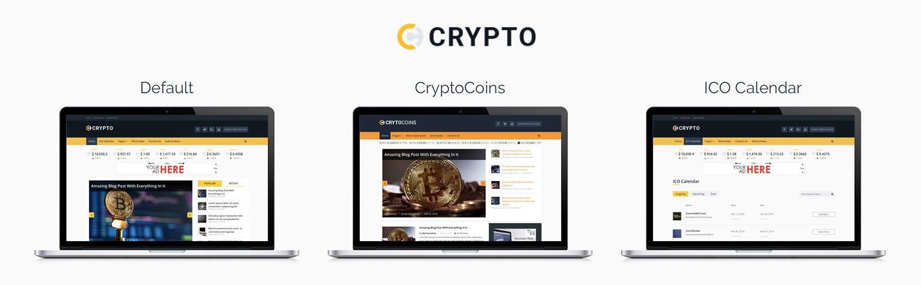 Crypto tema WordPress