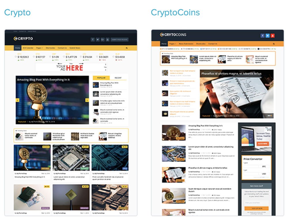 Crypto tema WordPress