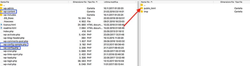 downgrade di WordPress