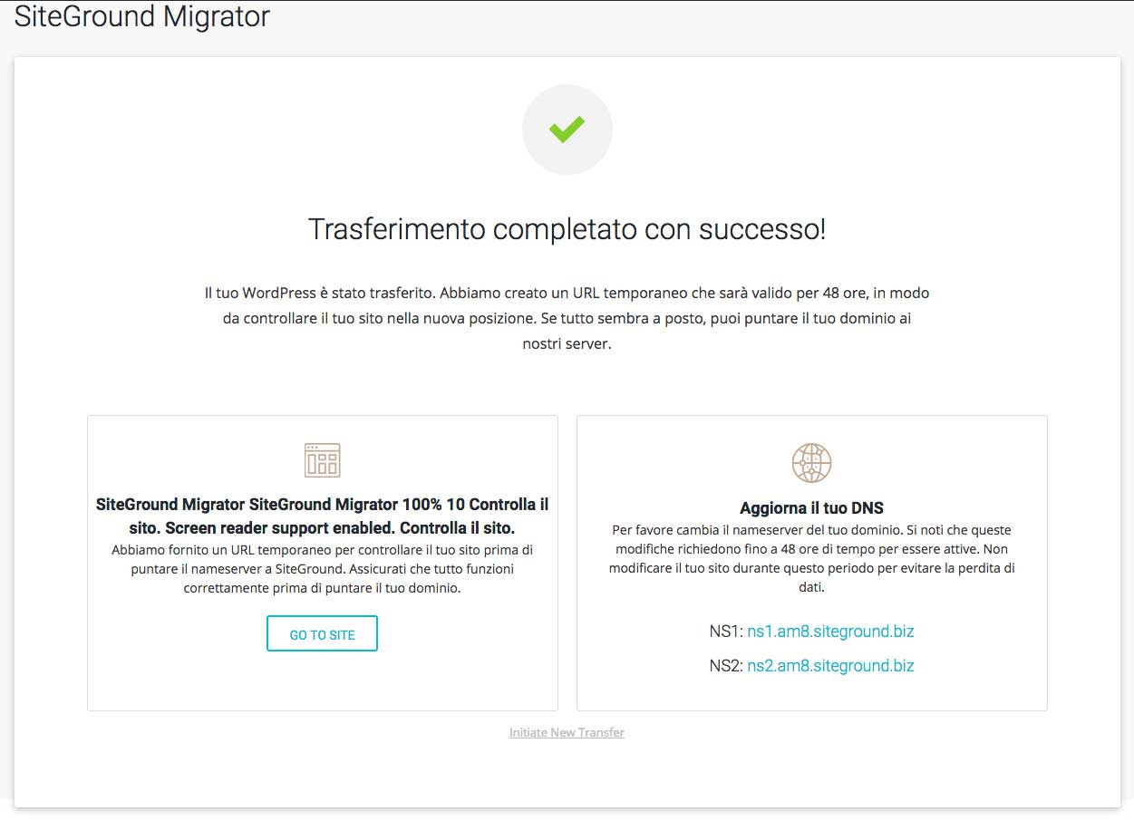 SiteGround Migrator