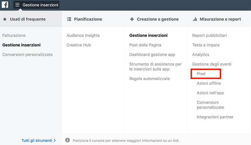 Pixel di Facebook