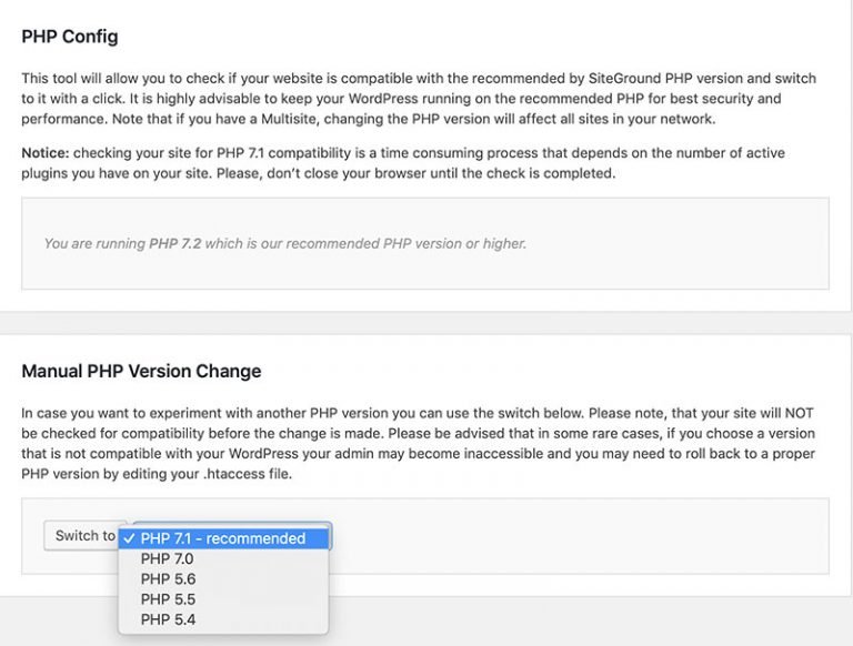 Come aggiornare la versione PHP di WordPress [tutti i metodi]