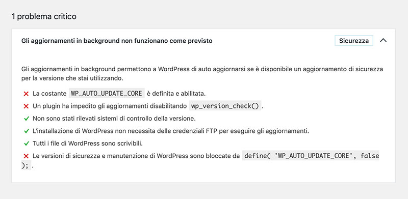 problema critico WordPress