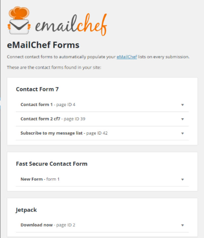 eMailChef form