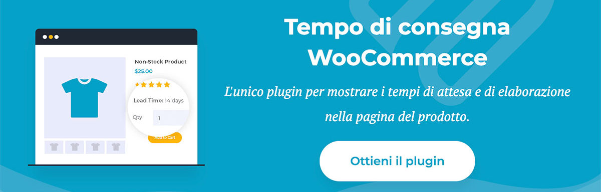 data di consegna ai prodotti WooCommerce