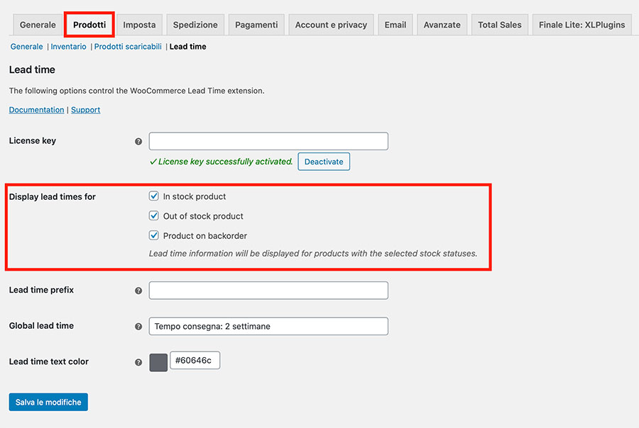 WooCommerce Lead Time