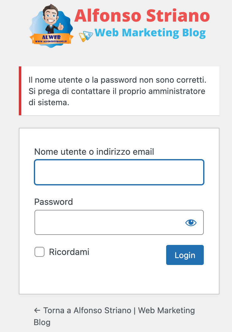 Come Rimuovere Il Link Password Dimenticata Dal Login Di WordPress